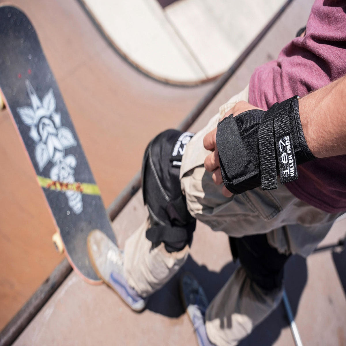 187 Pro Wrist Guard Pads - Black/Black image 2