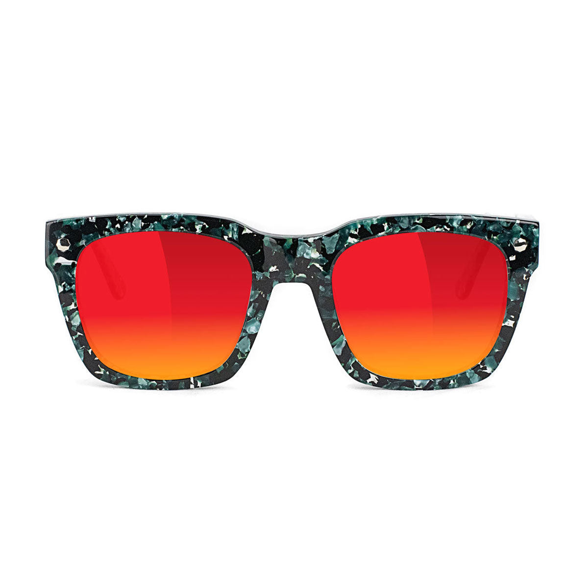 Glassy Walker Plus Sunglasses - Green Tortoise/Red Mirror image 2