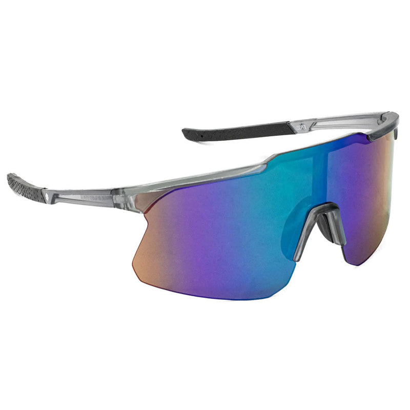 Glassy Cooper Sunglasses - Clear Grey/Green Mirror