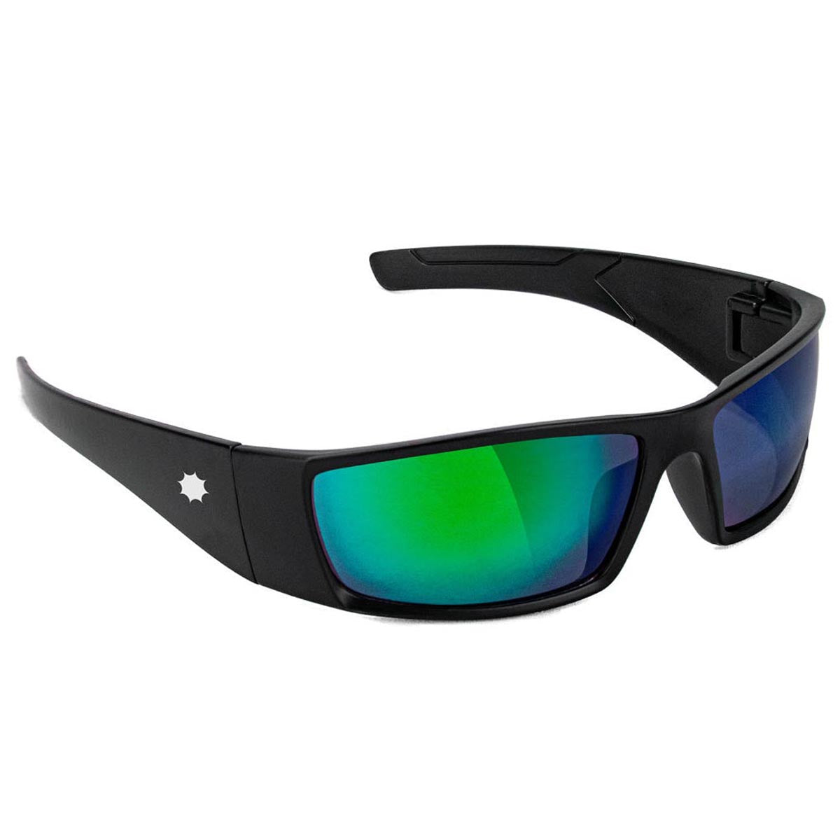 Glassy Peet Polarized Sunglasses - Black/Green Mirror image 1