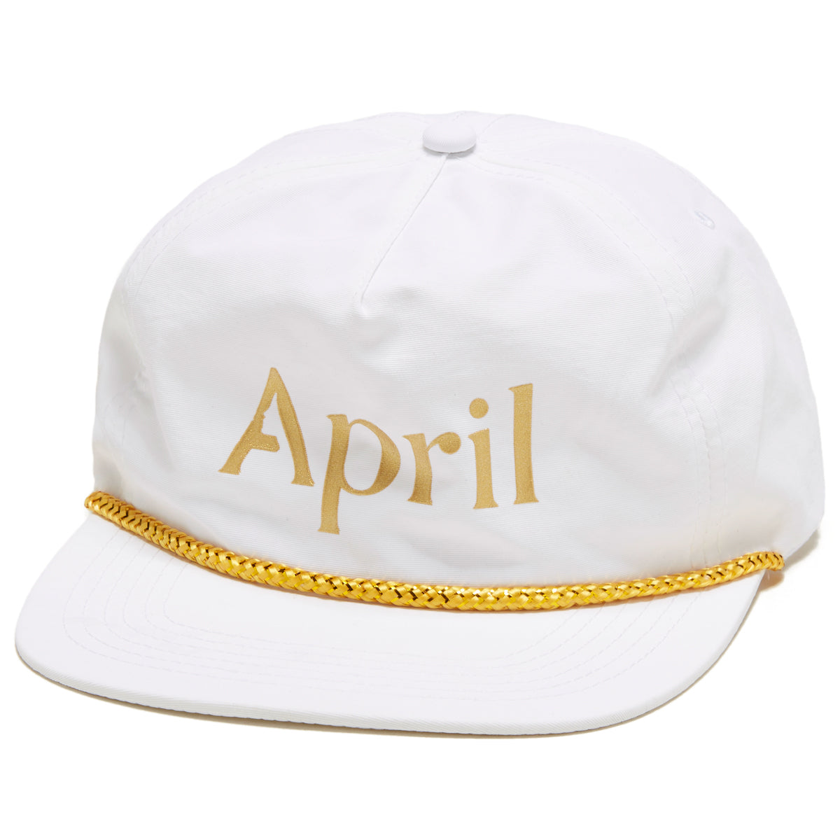 April Golden Logo Hat - White image 1