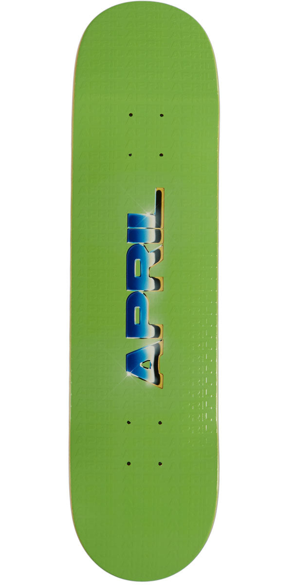 April AP Print Logo Skateboard Deck - Green - 7.80