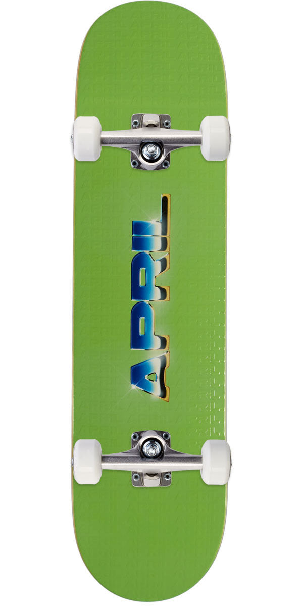 April AP Print Logo Skateboard Complete - Green - 7.80