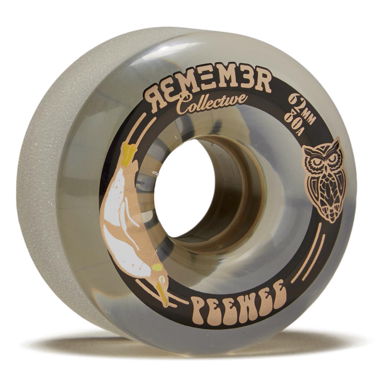 Remember Peewee 80a Longboard Wheels - Translucent - 62mm image 1