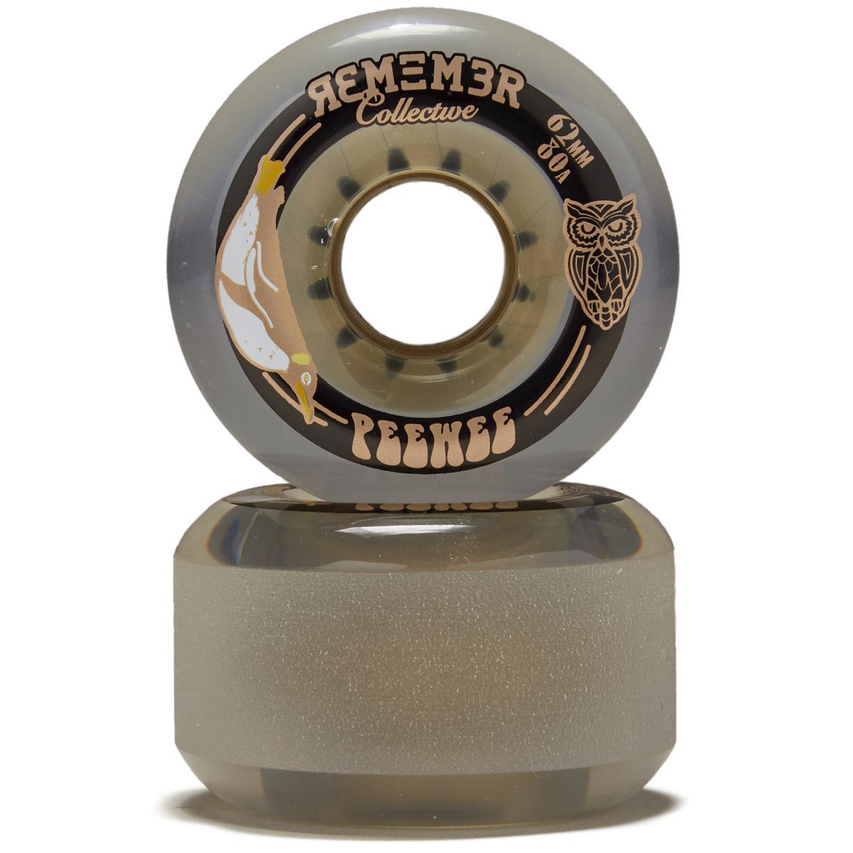 Remember Peewee 80a Longboard Wheels - Translucent - 62mm image 2