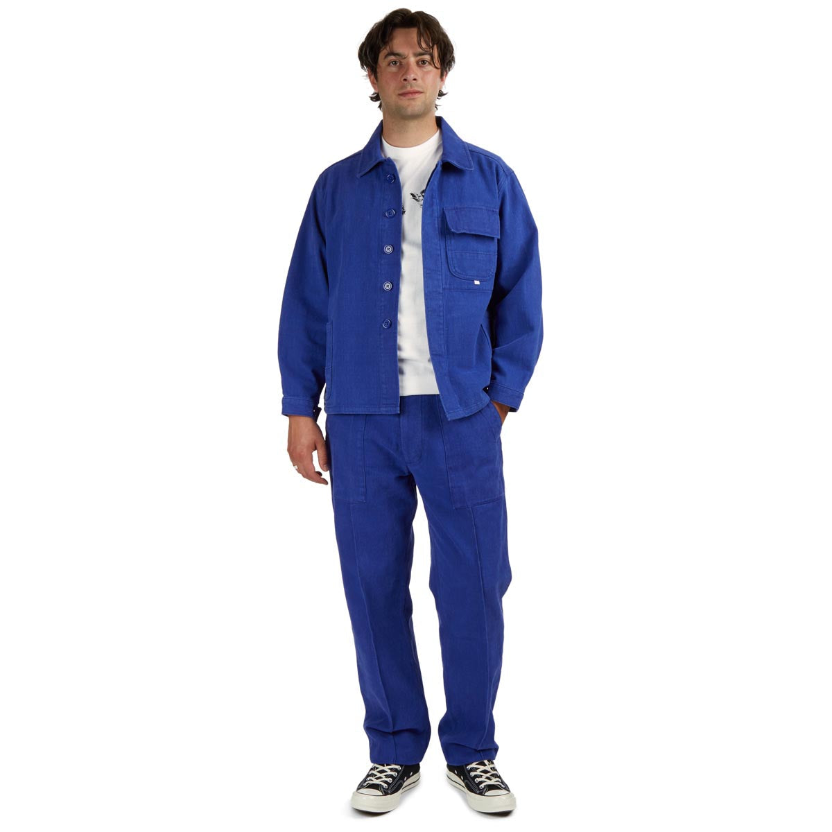 CCS French Cropped Chore Jacket - Blue – Daddies Board Shop