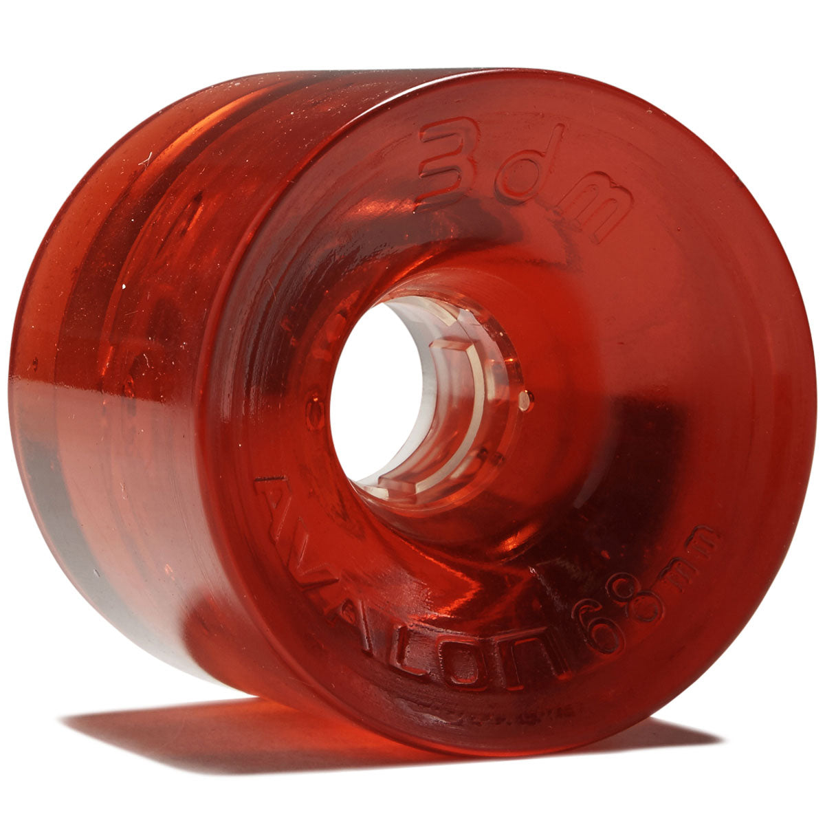 3DM Avalon 78a Longboard Wheels - Clear Red - 68mm