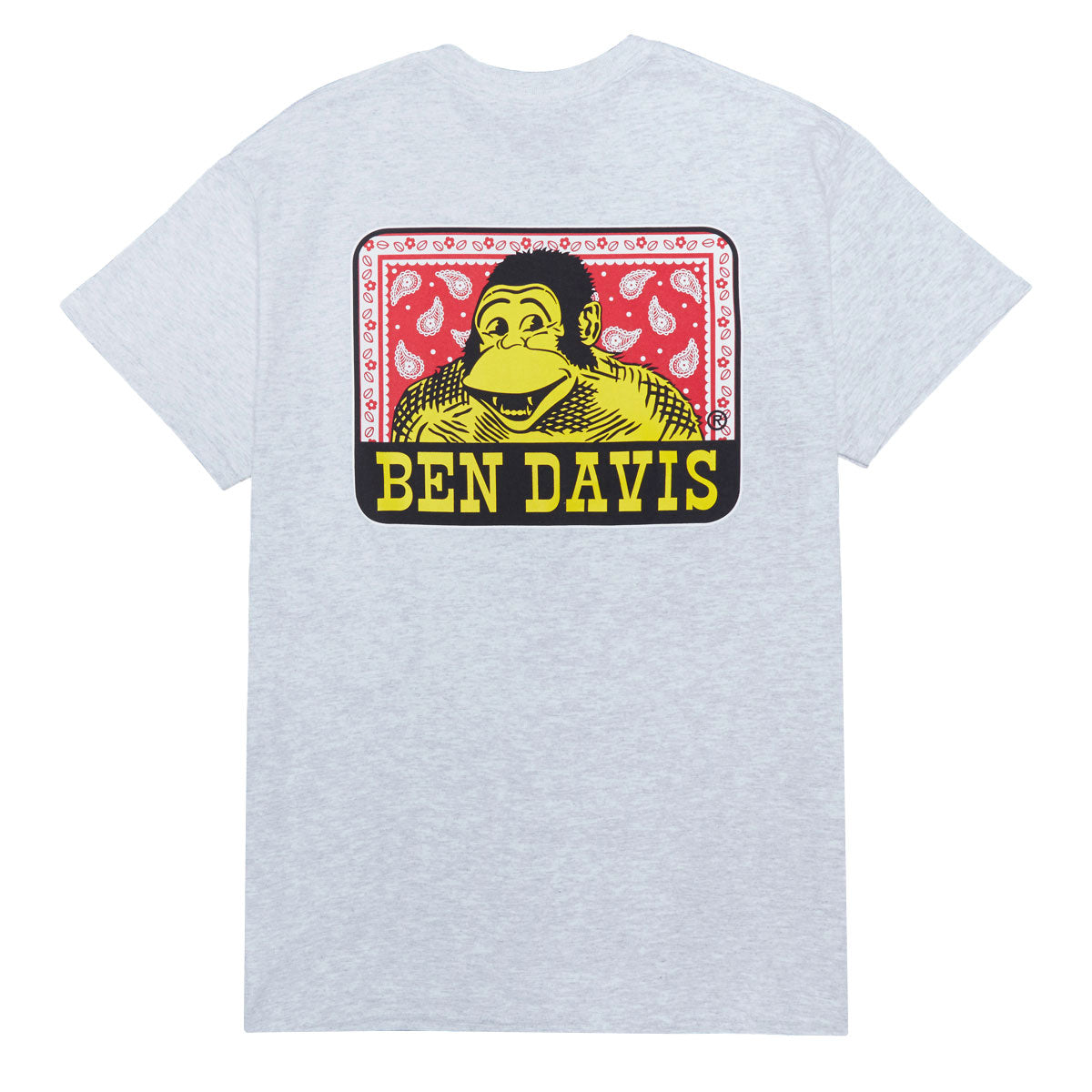 Ben Davis Paisley Logo T-Shirt - Ash Grey image 1
