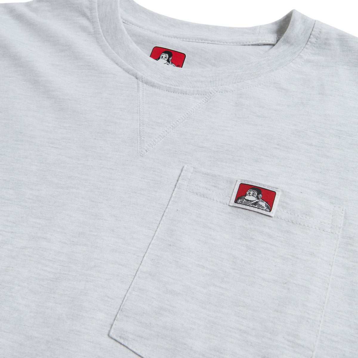 Ben Davis Heavy Duty Long Sleeve Pocket T-Shirt - Ash Grey image 3