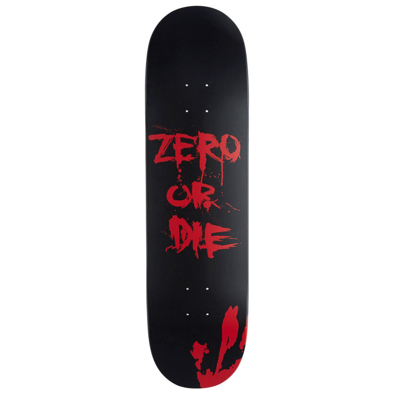 Zero Or Die Skateboard Deck - Black Dipped - 8.50