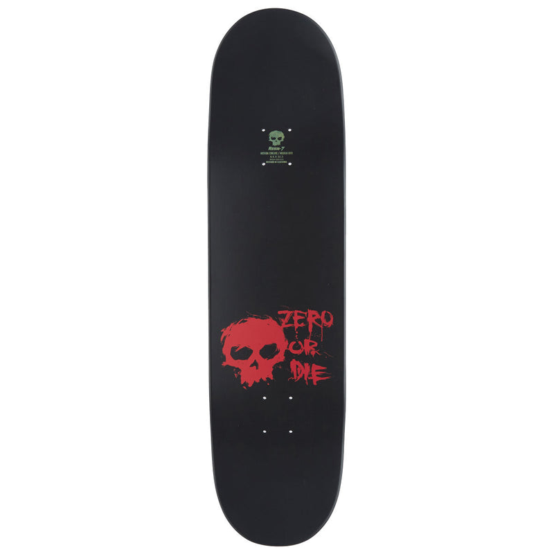 Zero Or Die Skateboard Deck - Black Dipped - 8.50
