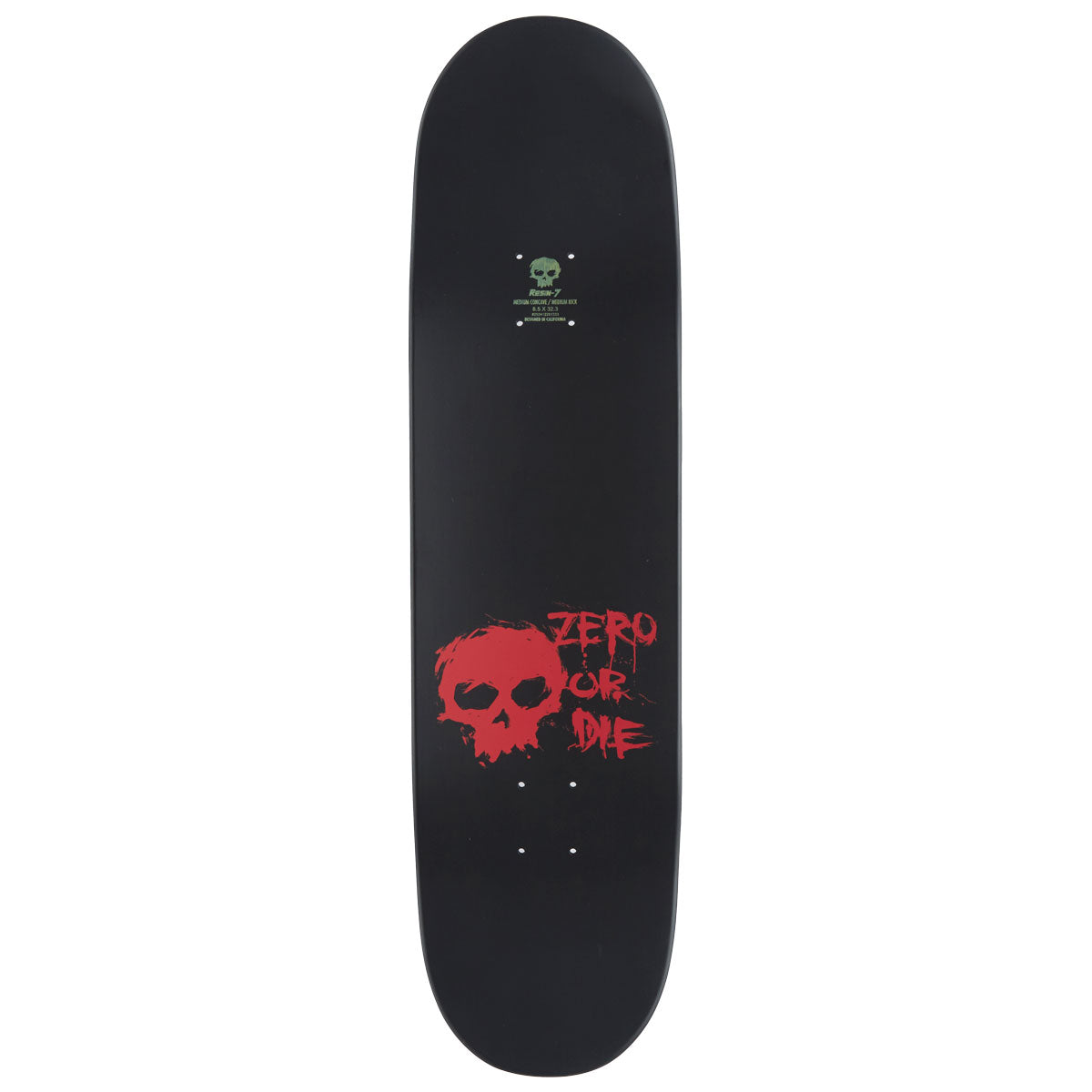 Zero Or Die Skateboard Complete - Black Dipped - 8.50