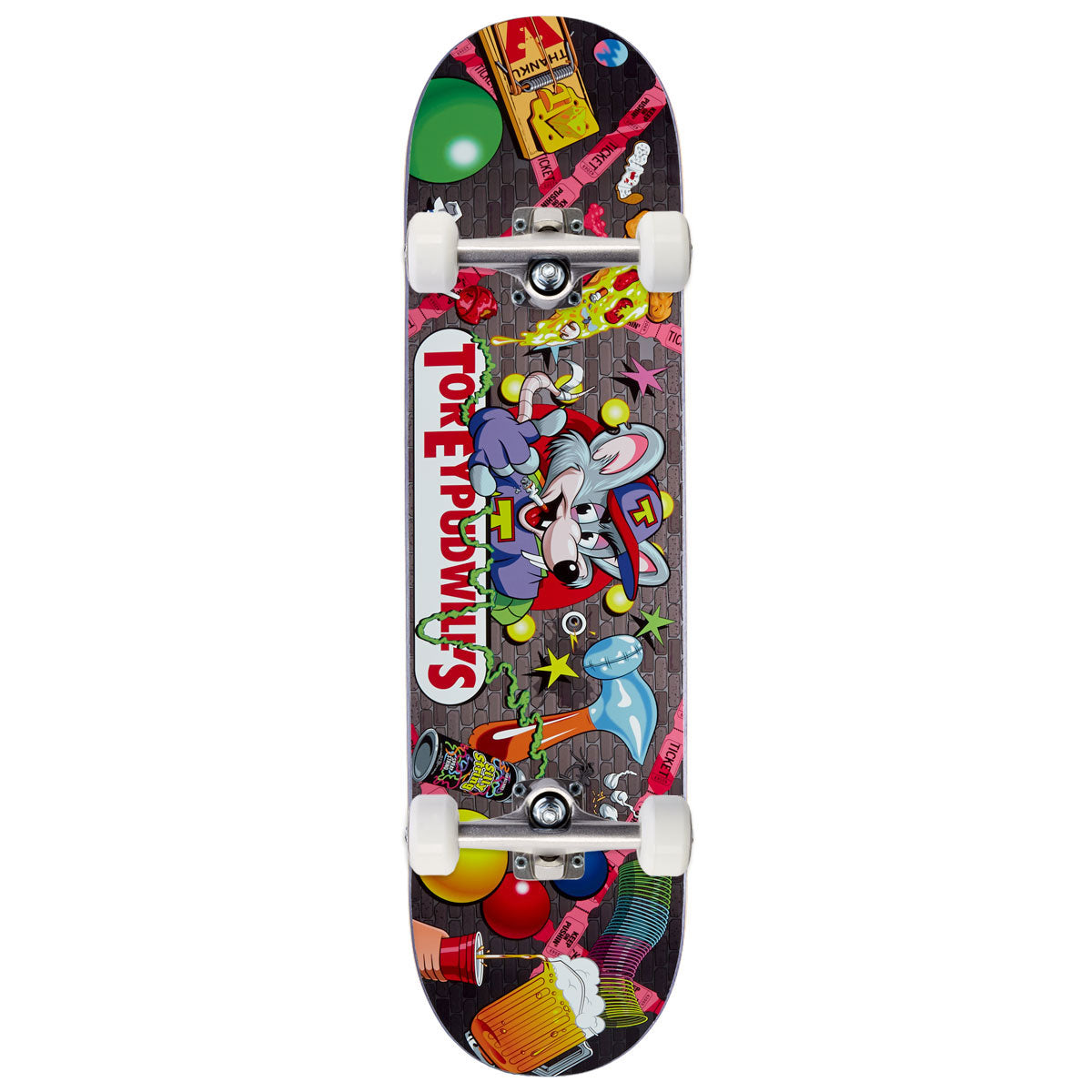 Thank You Torey Pudwill Entertainment Cheese Skateboard Complete - Multi - 8.25