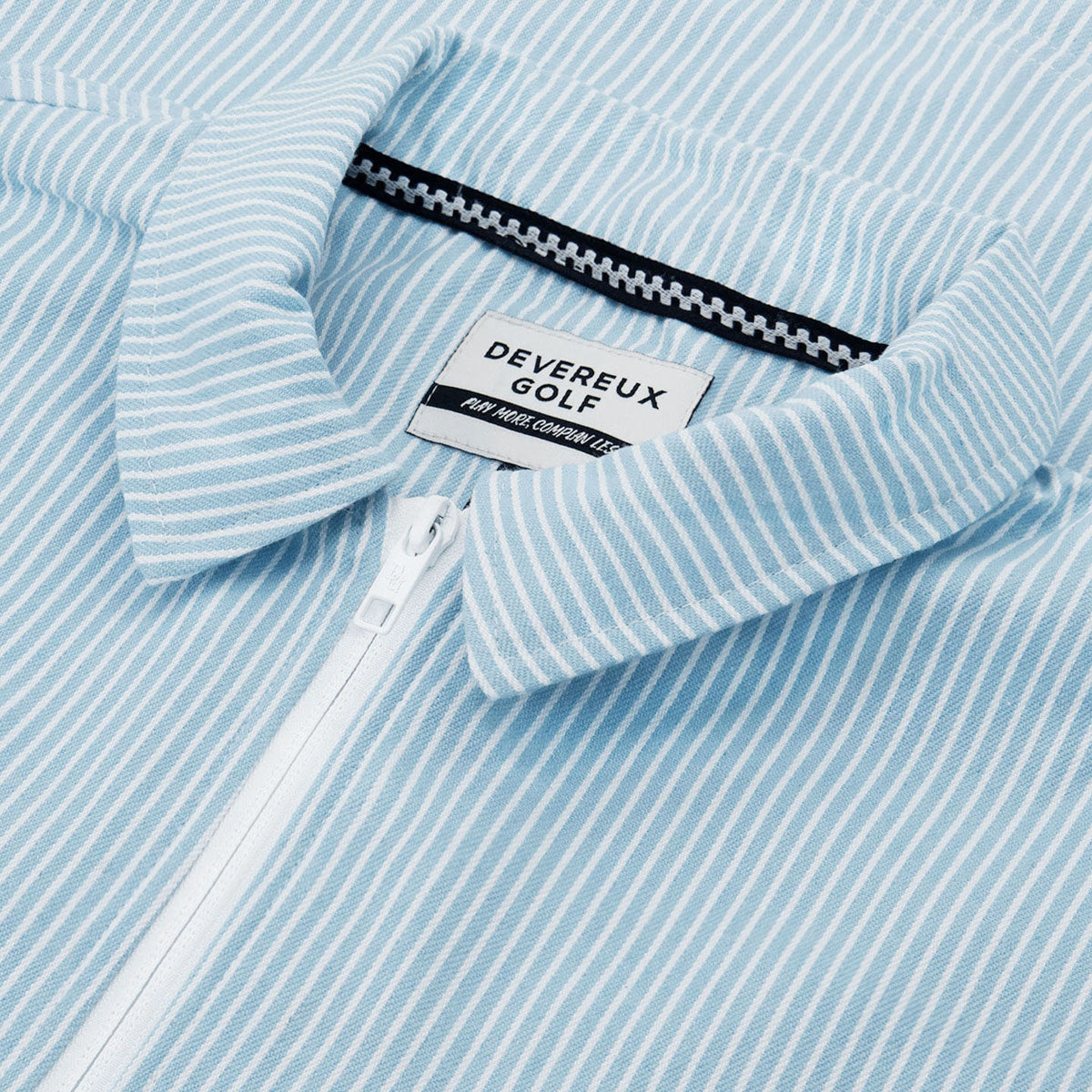 Devereux Mechanic 1/4 Zip Polo Shirt - Marine Layer Pinstripe image 3