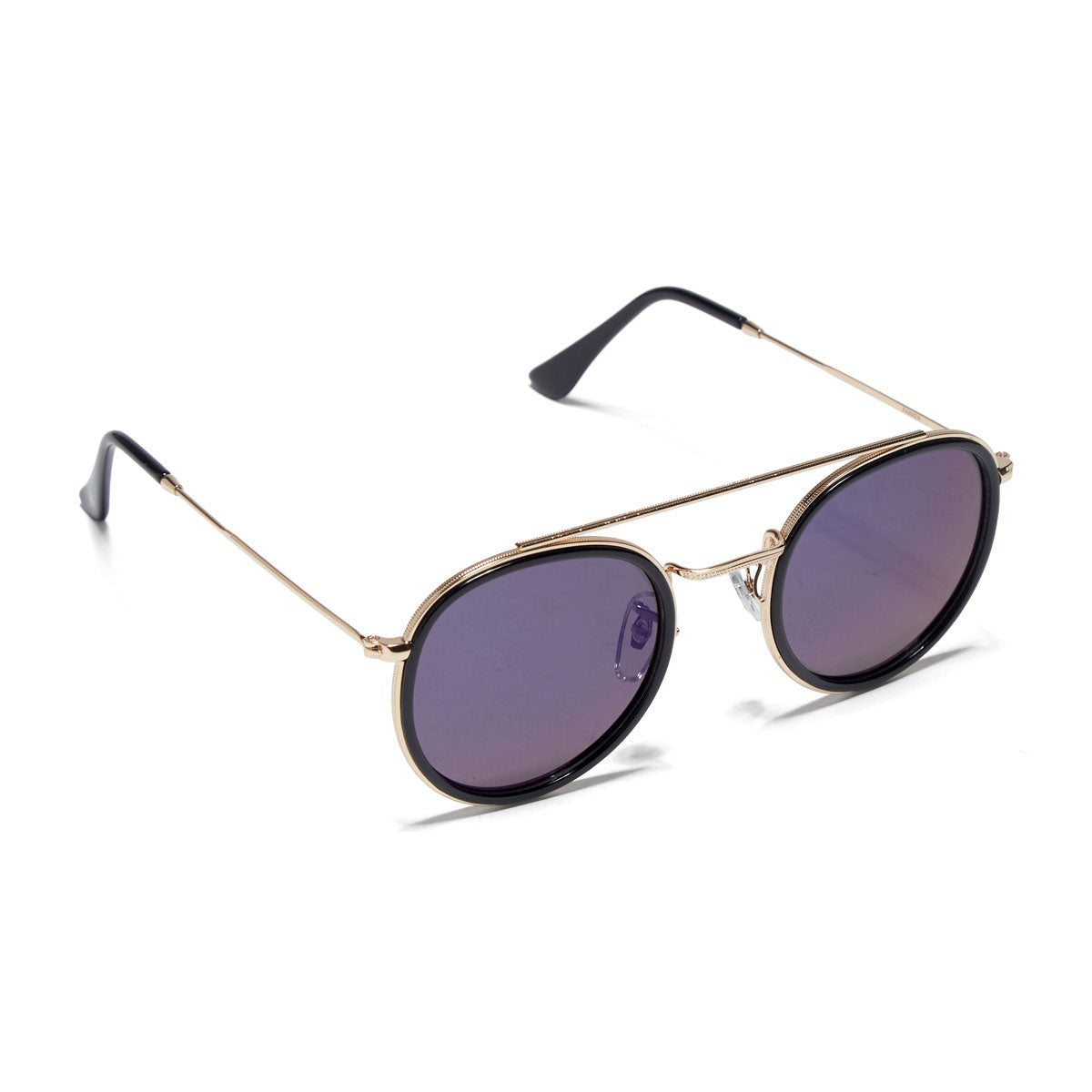 Glassy Parker Polarized Sunglasses - Black/Gold/Blue Mirror image 1