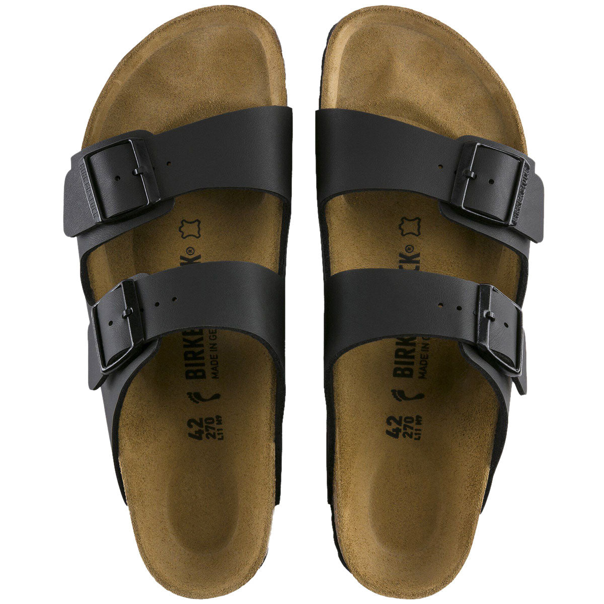 Birkenstock Womens Arizona Sandals - Black Birko-Flor image 3