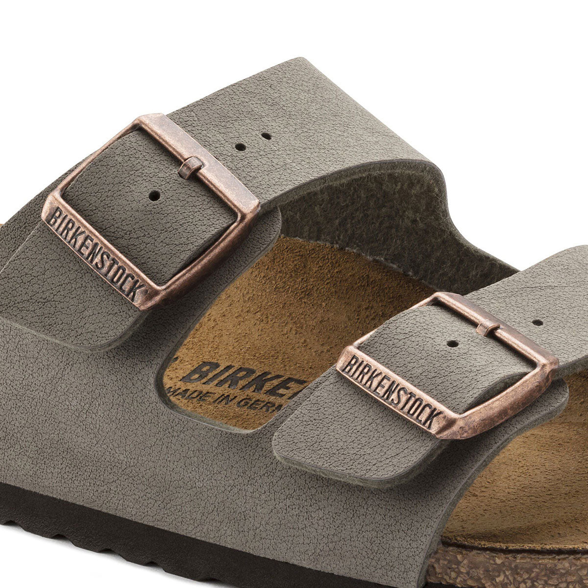 Birkenstock Womens Arizona Sandals - Stone Birkibuc image 5