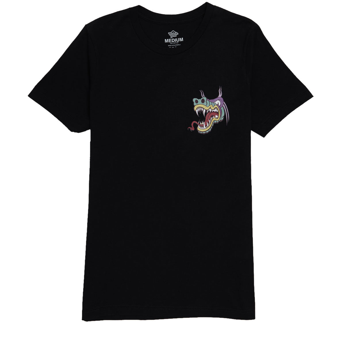 Thank You Dragon Snap T-Shirt - Black image 2