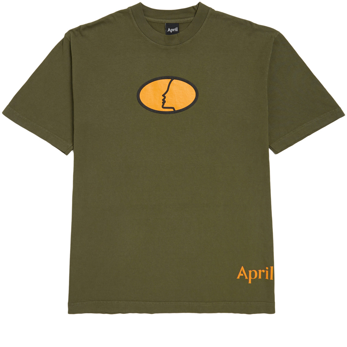April The Face T-Shirt - Army Green image 1