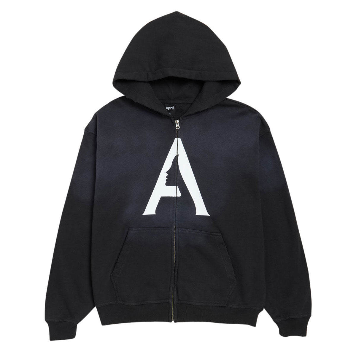 April A Logo Zip Hoodie - Vintage Black image 1