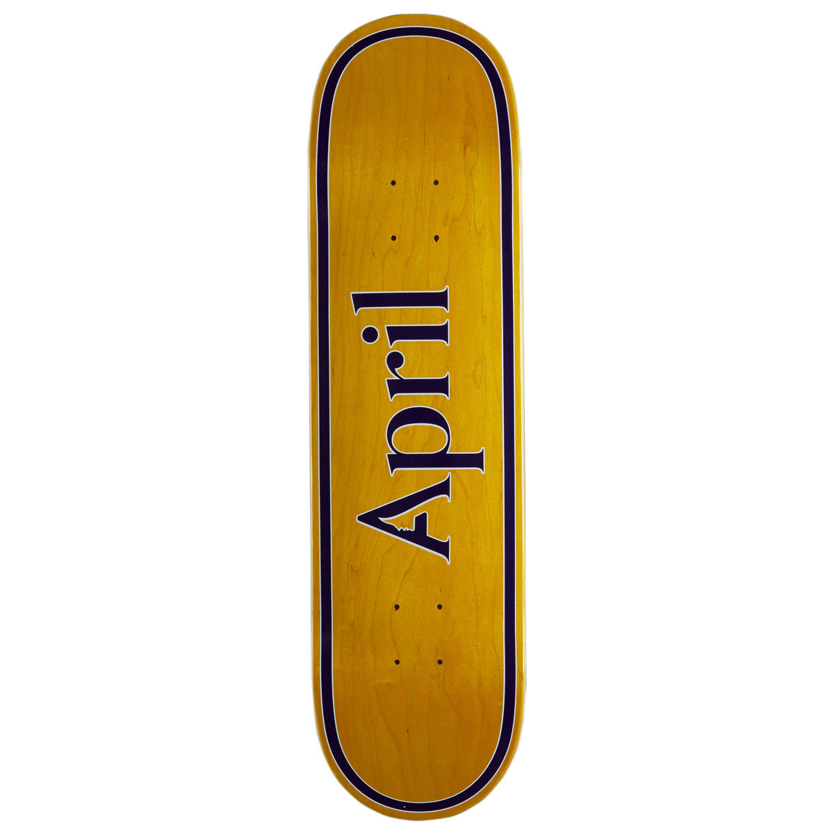 April OG Logo Skateboard Deck - Yellow/Purple - 8.125