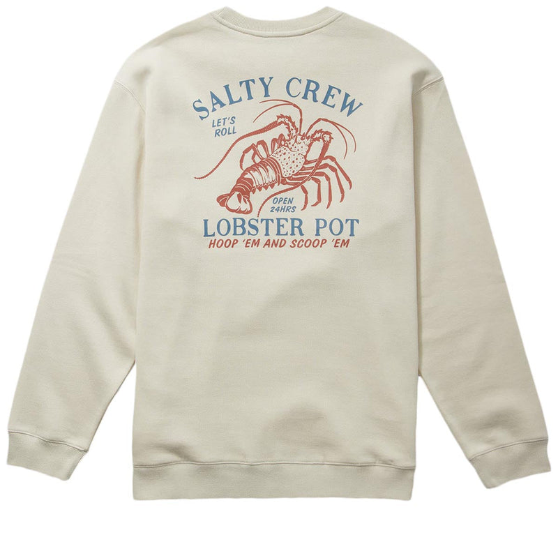 Salty Crew Lobster Pot Crew Sweatshirt - Bone