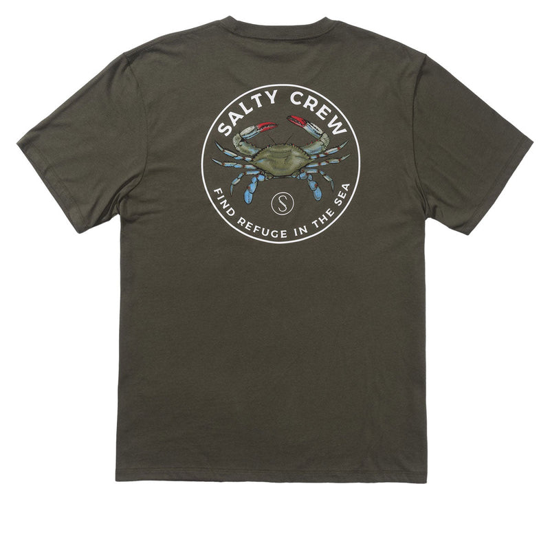 Salty Crew Blue Crabber T-Shirt - Dusty Olive