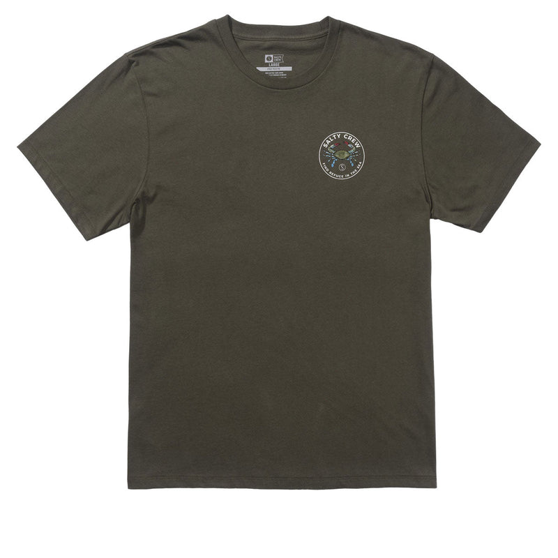 Salty Crew Blue Crabber T-Shirt - Dusty Olive