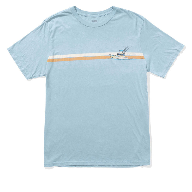 Salty Crew Schooner Vintage T-Shirt - Blue Fog