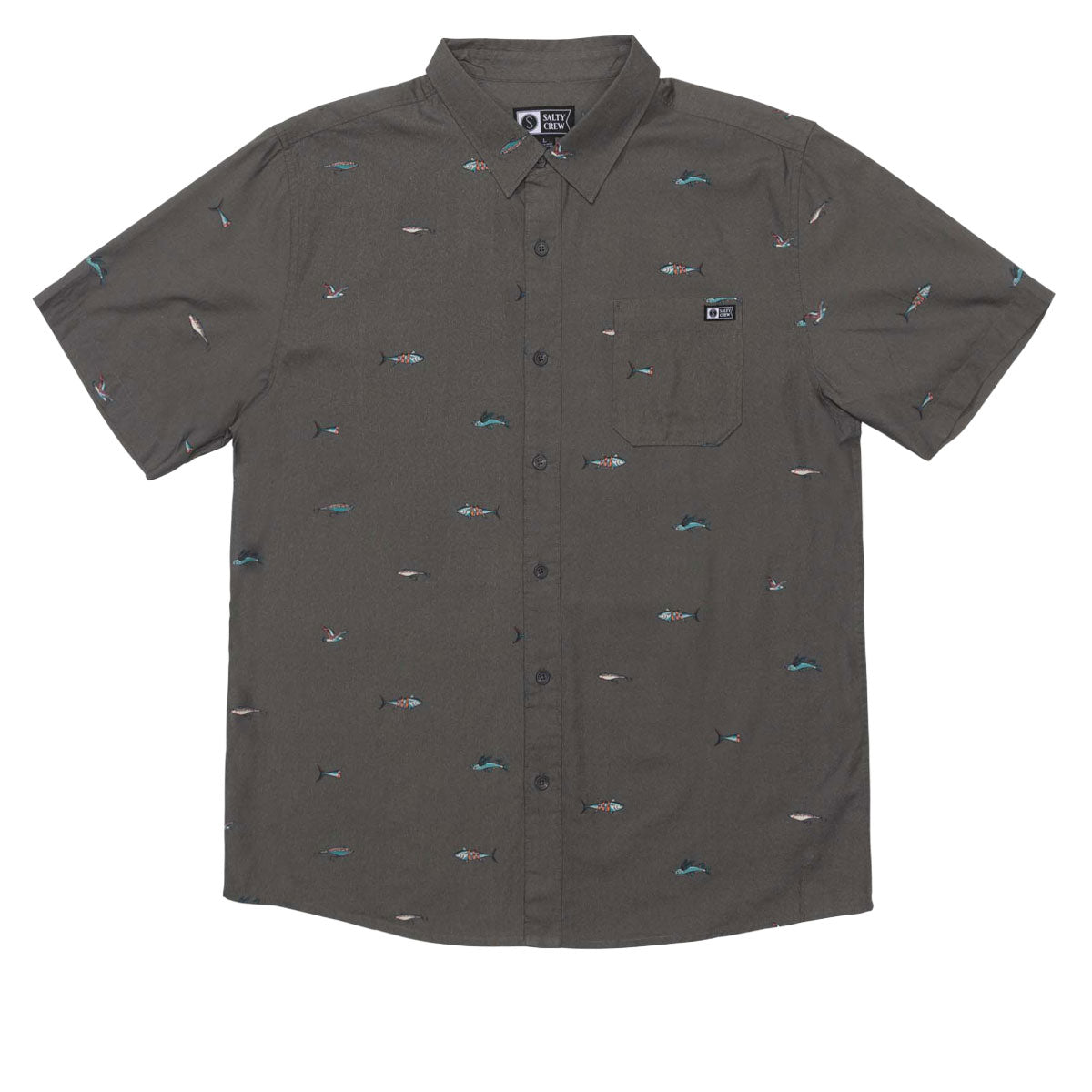 Salty Crew Crew Button Up Shirt - Charcoal image 1