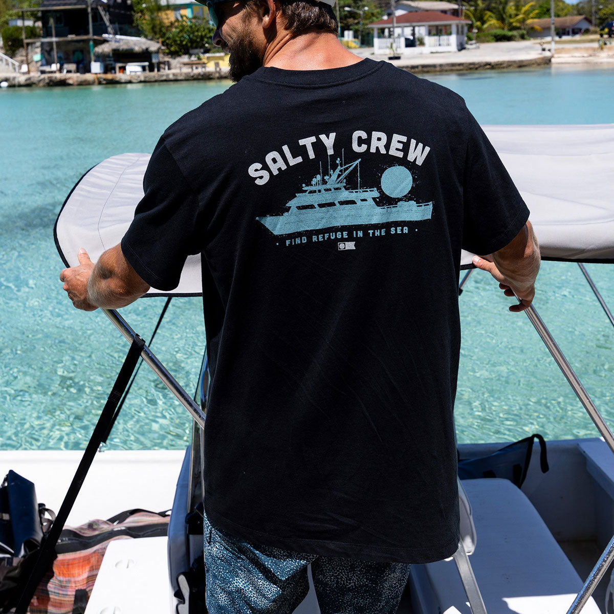Salty Crew Overnight T-Shirt - Black image 3