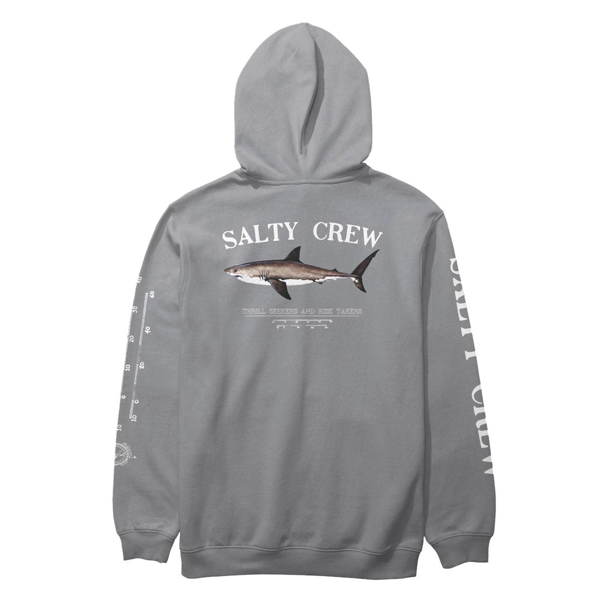 Salty Crew Bruce Fleece Hoodie - Shark Skin image 2