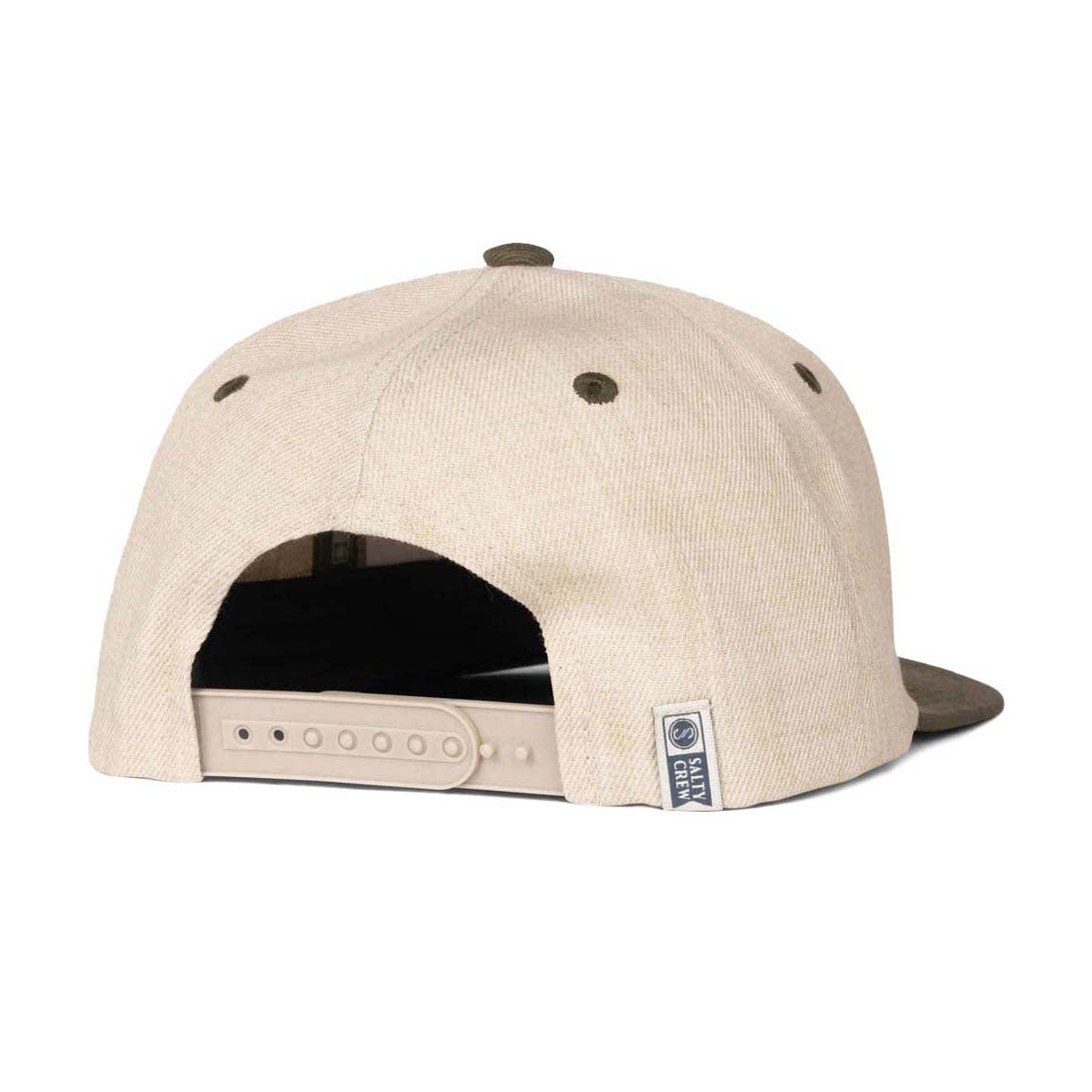 Salty Crew Tako Club Snapback Hat - Natural/Olive image 2