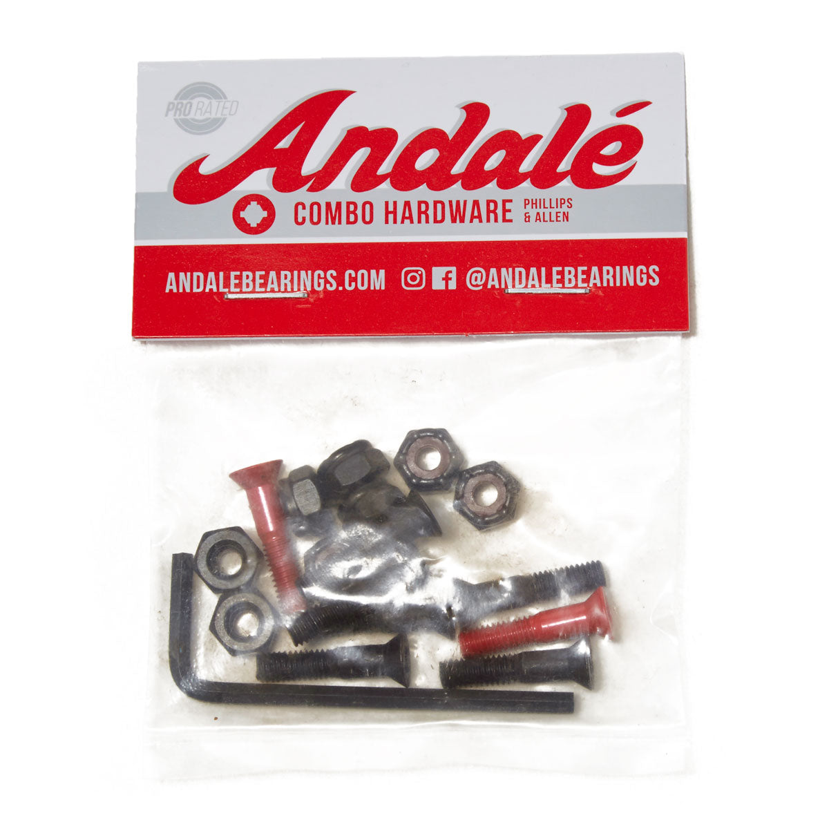 Andale Combo Hardware - Red - 7/8