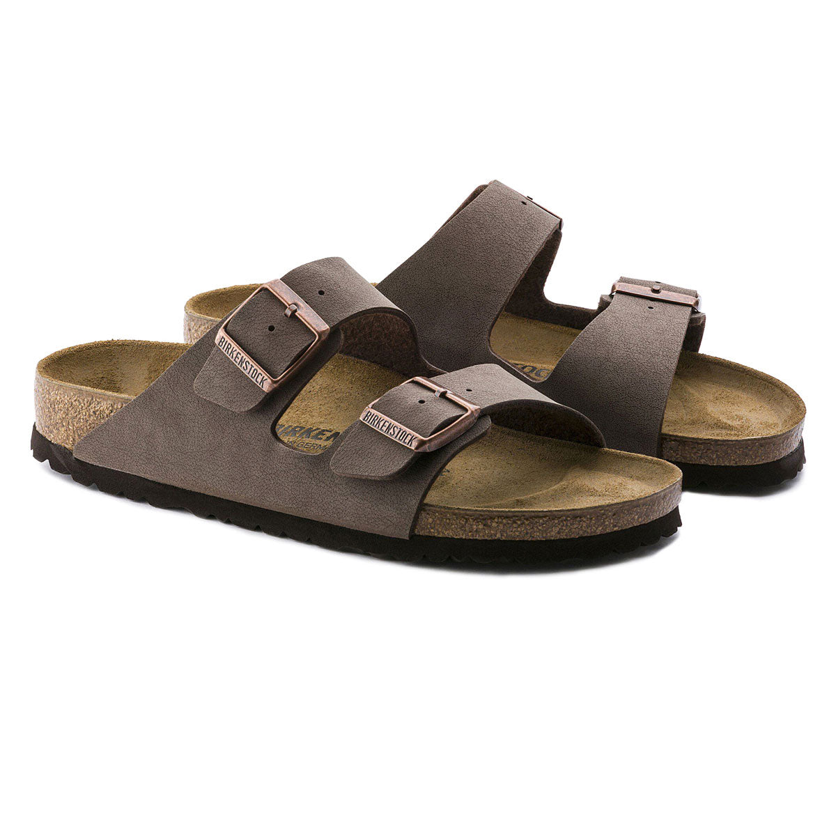 Birkenstock Womens Arizona Sandals - Mocha Birkibuc image 2