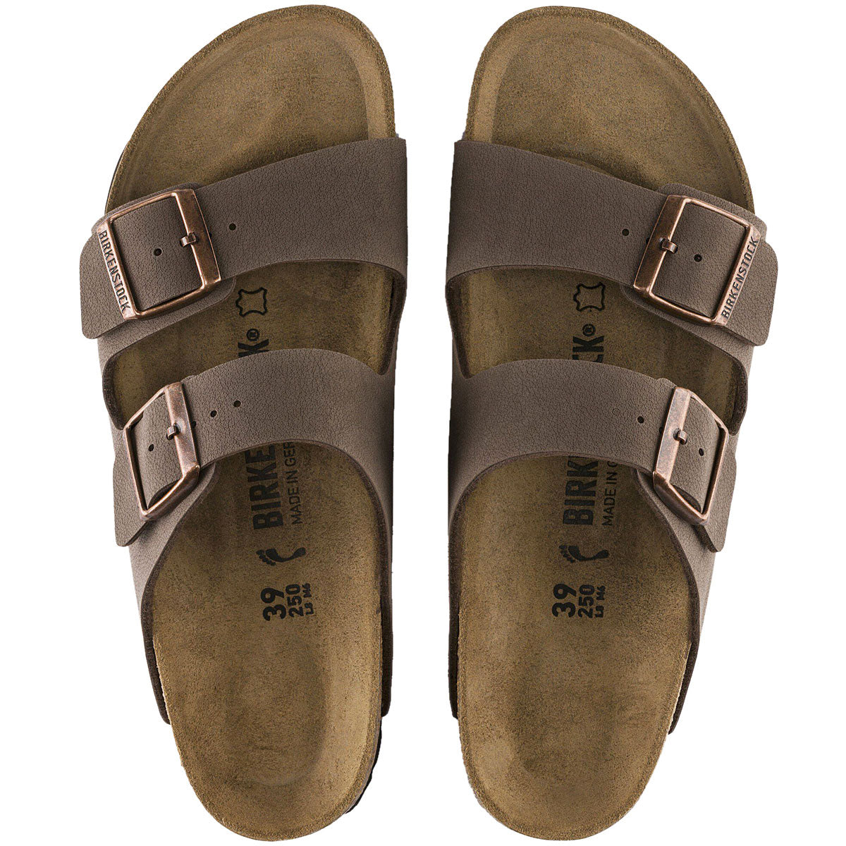 Birkenstock Womens Arizona Sandals - Mocha Birkibuc image 3