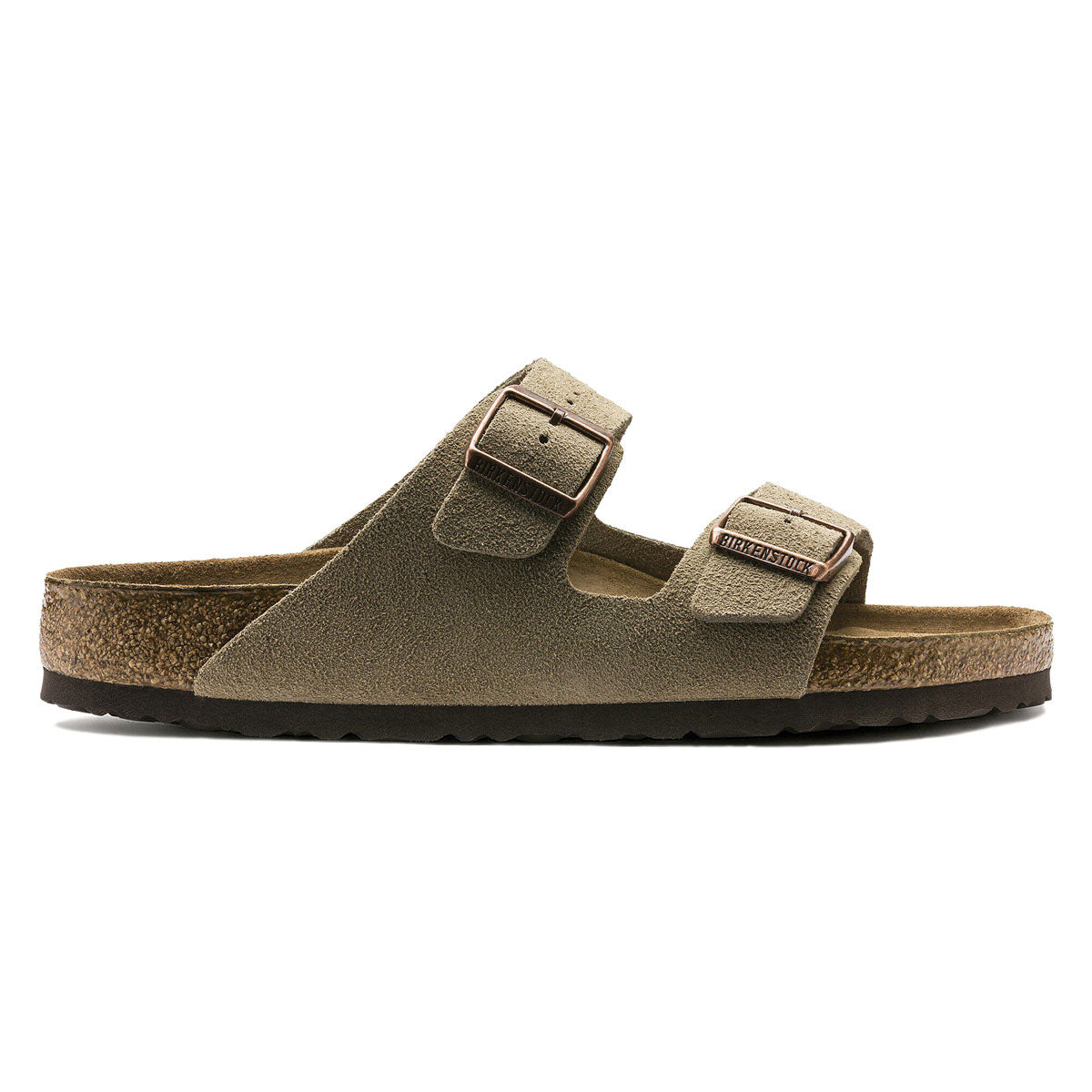 Birkenstock Womens Arizona Soft Footbed Sandals - Taupe Suede image 1