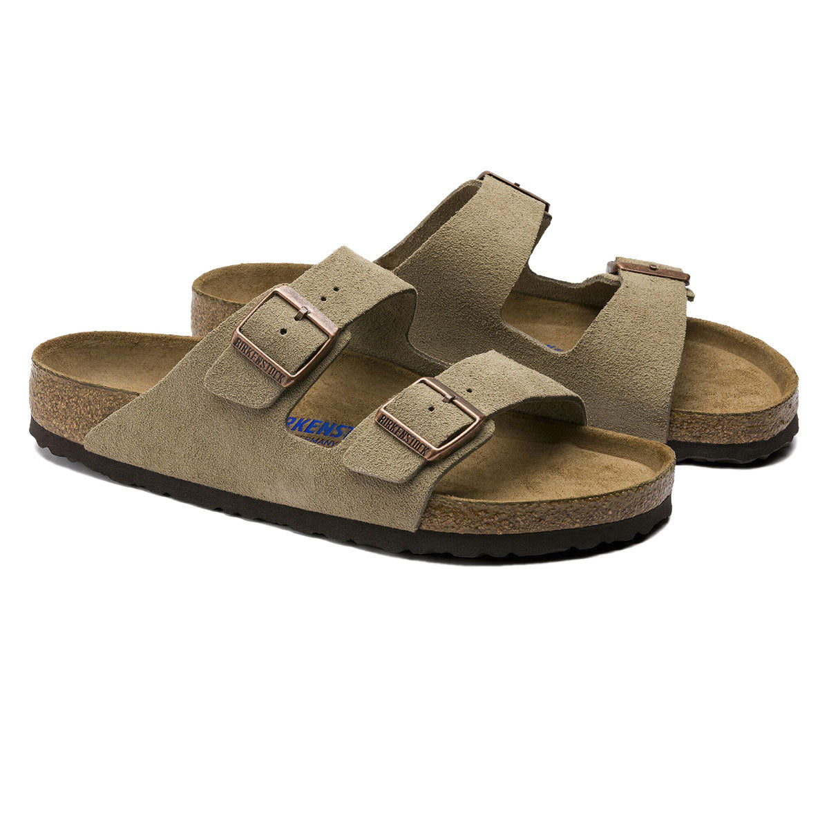 Birkenstock Arizona Soft Footbed Sandals - Taupe Suede image 2