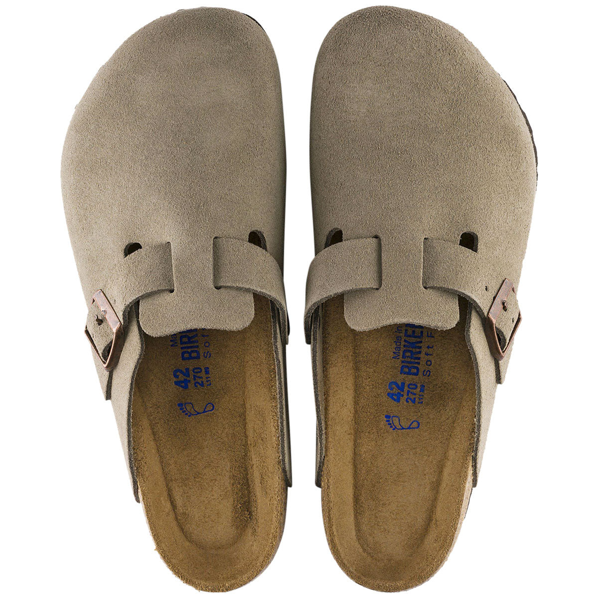Birkenstock Boston Soft Footbed Sandals - Taupe Suede image 3