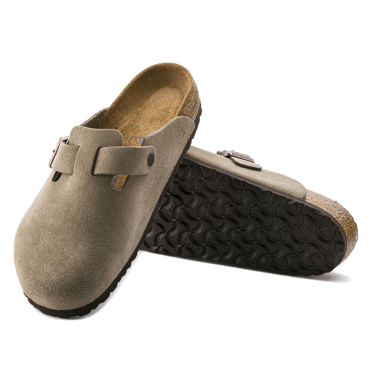 Birkenstock Boston Soft Footbed Sandals - Taupe Suede image 4