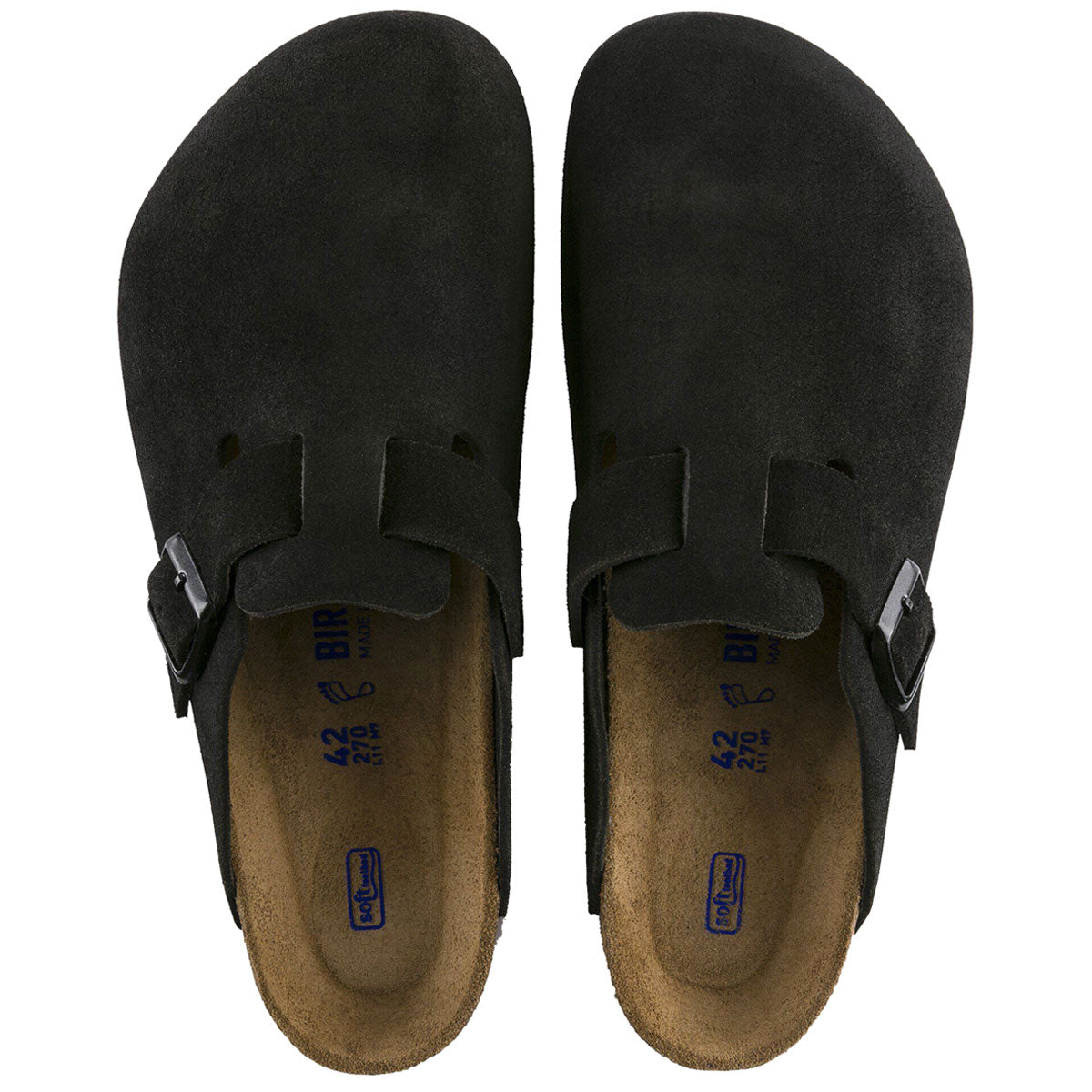 Birkenstock Boston Soft Footbed Sandals - Black Suede image 3