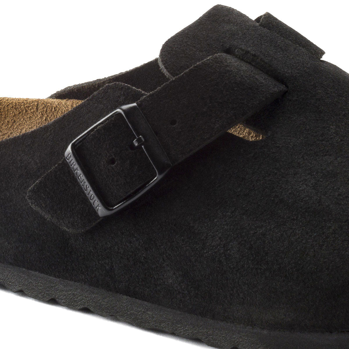 Birkenstock Boston Soft Footbed Sandals - Black Suede image 5