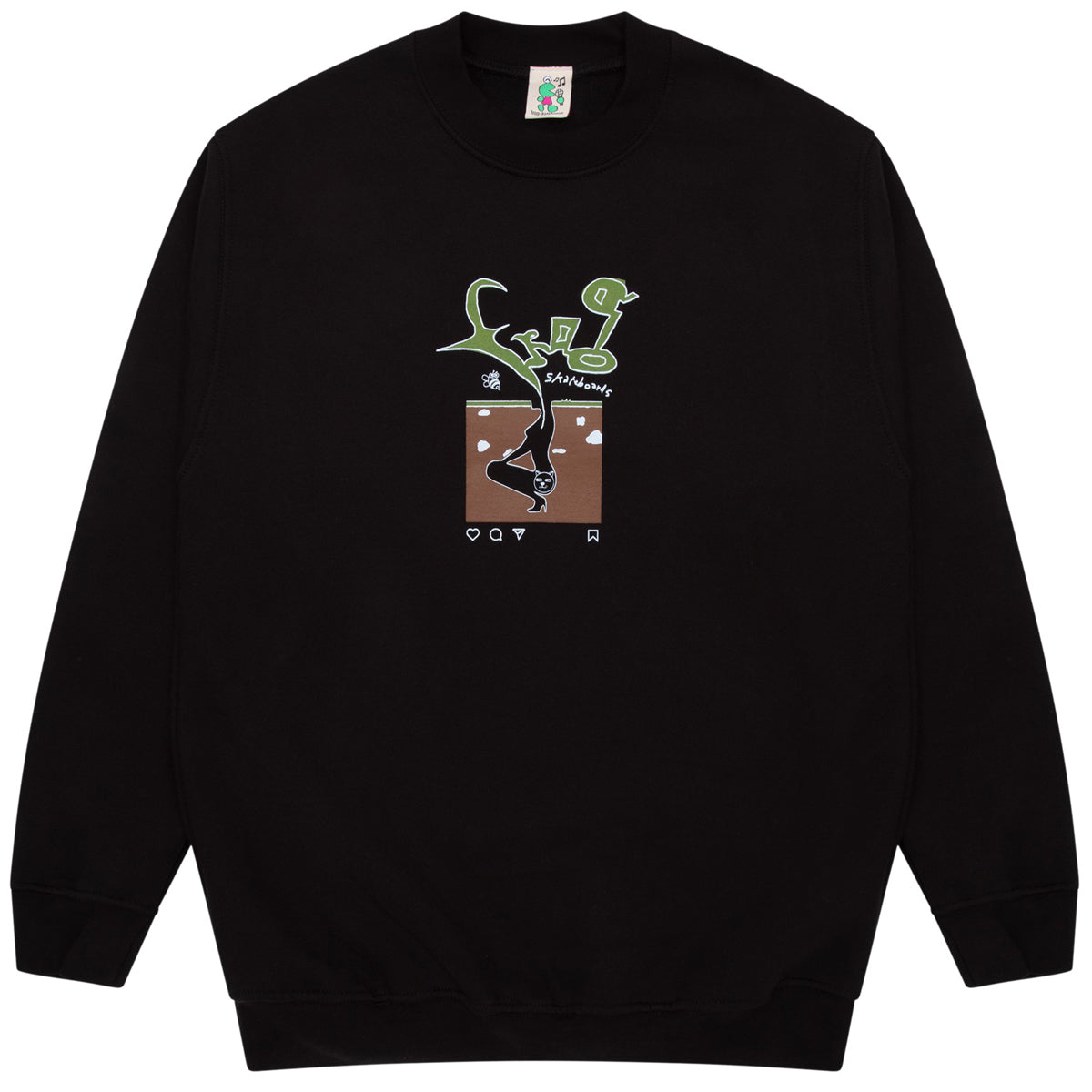 Frog Instagram Ads Crewneck Sweatshirt - Black