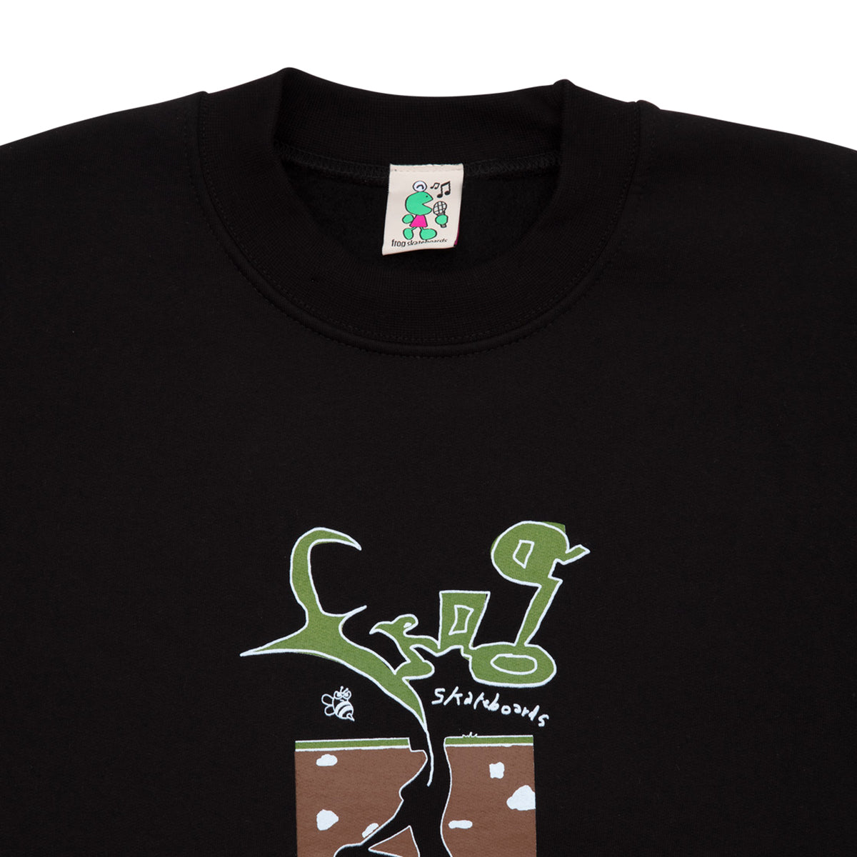 Frog Instagram Ads Crewneck Sweatshirt - Black image 2