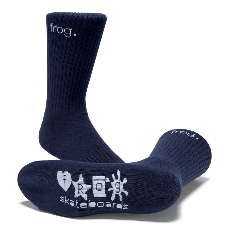 Frog Socks - Navy