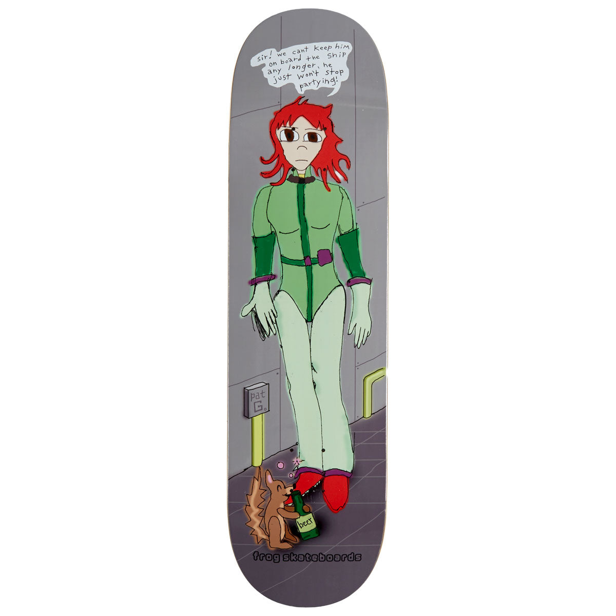 Frog Party Squirrel Pat G Skateboard Deck - 8.38