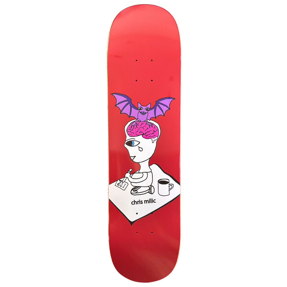 Frog Bat Brain Chris Milic Skateboard Deck - 8.38