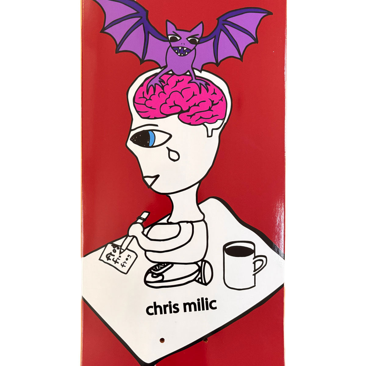 Frog Bat Brain Chris Milic Skateboard Deck - 8.38