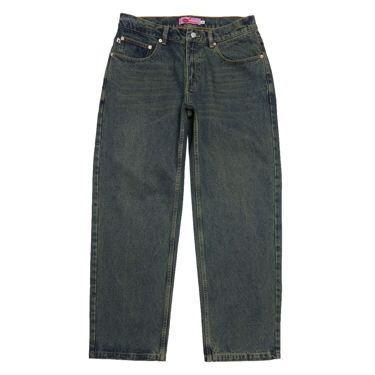 Frog Five Pocket Denim Jeans - Green Wash image 1