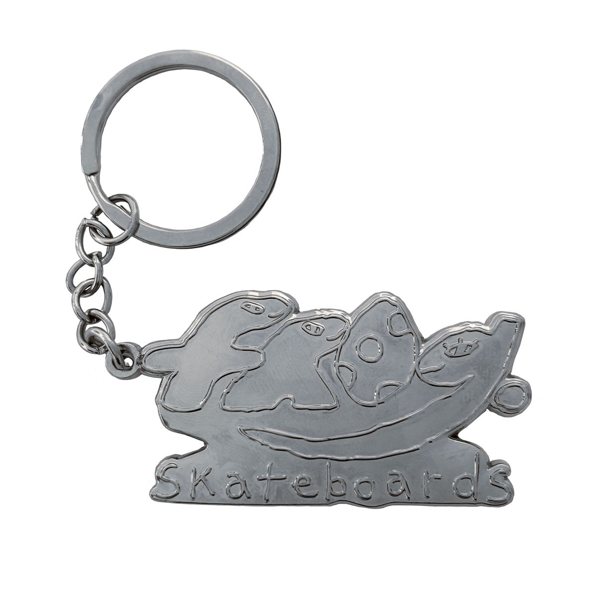 Frog Dino Logo Keychain - Silver image 1
